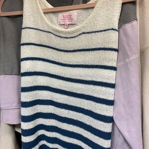 Simply Southern Navy and Cream Striped Sweater
